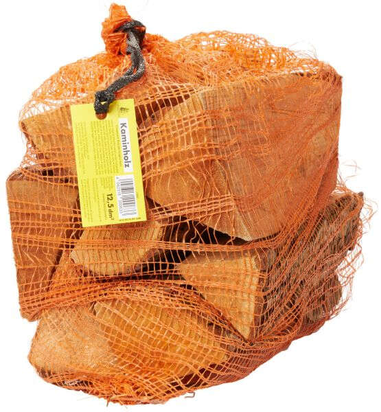 Kaminholz im Netzsack